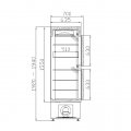 SZAFA CHŁODNICZA PRZESZKLONA SELENA WCh-3/C z 4 stron 500l. INOX H17