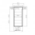 SZAFA CHŁODNICZA OBUSTRONNIE PRZESZKLONA BOCHNIA WESTA 1400l. SCh-1-2/P1400 DRZWI SUWANE