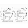 Lada chłodnicza szyba gięta Wch-6/1B WEGA wym.1570x1100mm