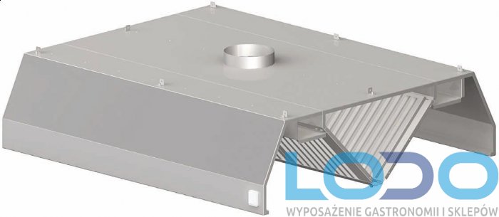 OKAP CENTRALNY TRAPEZOWY Z ŁAPACZAMI TŁUSZCZU 3900x2000x450mm