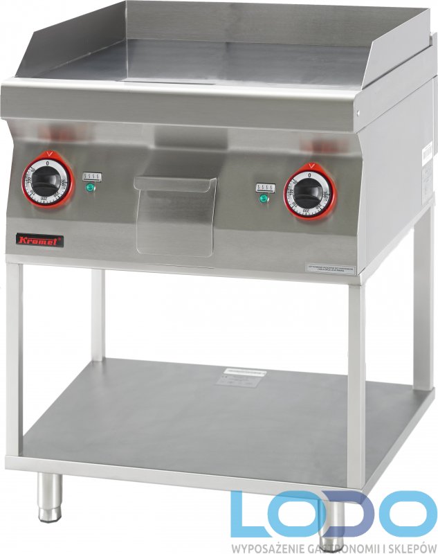PŁYTA BEZPOŚREDNIEGO SMAŻENIA ELEKTRYCZNA GŁADKA KROMET 700.PBE-600G.T NA PODSTAWIE OTWARTEJ