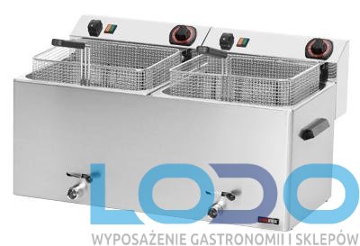 Frytownica elektryczna REDFOX FE-1010T 2x11 l z kranem, trójfazowa