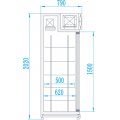 SZAFA CHŁODNICZA RAPA ecoline PRZESZKLONA DRZWI PRZESUWNE 1200/750/2020mm