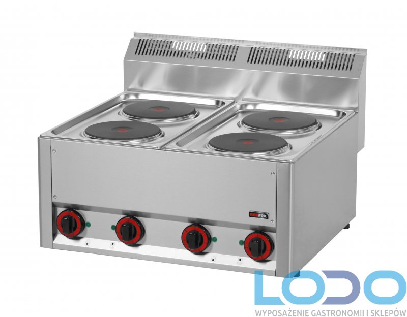 KUCHNIA ELEKTRYCZNA 4 PŁYTOWA REDFOX SP 60 ELS wym.660x600x290mm