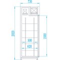 SZAFA CHŁODNICZA ZAPLECZOWA RAPA SCH - Z 625/AG Z AGREGATEM U GÓRY  POJEDYNCZA 625/740/2000mm