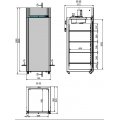 Szafa chłodnicza laboratoryjna przeszklona Bolarus SLC 500 glass, wym. 640x872x1995 mm, poj. 500l