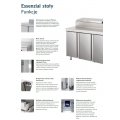 Stół chłodniczy Asber Essenzial Line ETP-6-150-20 HC SB40  2-drzwiowy, 268 l, wym.1492x600x850 mm