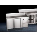 Stół chłodniczy Asber Essenzial Line ETP-6-200-30 HC SB40 3-drzwiowy, poj. 416 l, wym.2017x600x850 mm