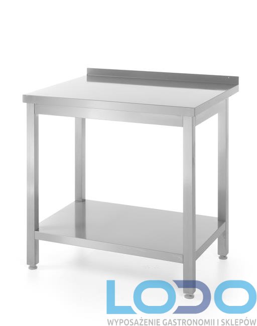 Stół roboczy przyścienny z rantem i z półką skręcany HENDI 1000x700x850mm