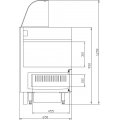 STÓŁ CHŁODNICZY JUKA MODUŁ  HOT-DOG MDF JK 65 wym.950x650x1290mm