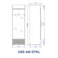 SZAFA CHŁODNICZA PRZESZKLONA MAWI USS 440 DTKL wym.680x650x2107mm