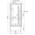 SZAFA CHŁODNICZA PRZESZKLONA MAWI CC 1950 XL GD  wym.1950x850x1990mm