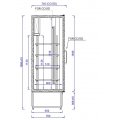 SZAFA CHŁODNICZA PRZESZKLONA MAWI CC 1600 GD wym.1600x700x1990mm