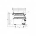 GRILL ELEKTRYCZNY Z PŁYTĄ ŻELIWNĄ FAGOR B-E9101, wym.800x930x850 mm