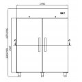 SZAFA MROŹNICZA BOLARUS GASTRO F1400 INOX wym.1440X860x2020mm