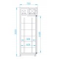SZAFA CHŁODNICZA RAPA ecoline PRZESZKLONA DRZWI SKRZYDŁOWE 1600/750/2020mm
