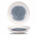 Miska o organicznym kształcie Raku Topaz Blue
