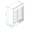 Szafa chłodnicza  w formie regału z drzwiami rozsuwanymi SCh-SR 1400/WH/BP , wym 1400x745x2190 mm
