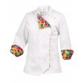 Bluza kucharska damska biała /kolorowe owoce Lodo