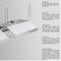 Okap przyścienny trójkątny z łapaczami tłuszczu 1800x900x450mm Asber