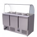 Stół sałatkowy 3 drzwiowy 4x GN 1/1 z nadstawką Atosa ESL3814GR, wym. 1380x700x943 mm