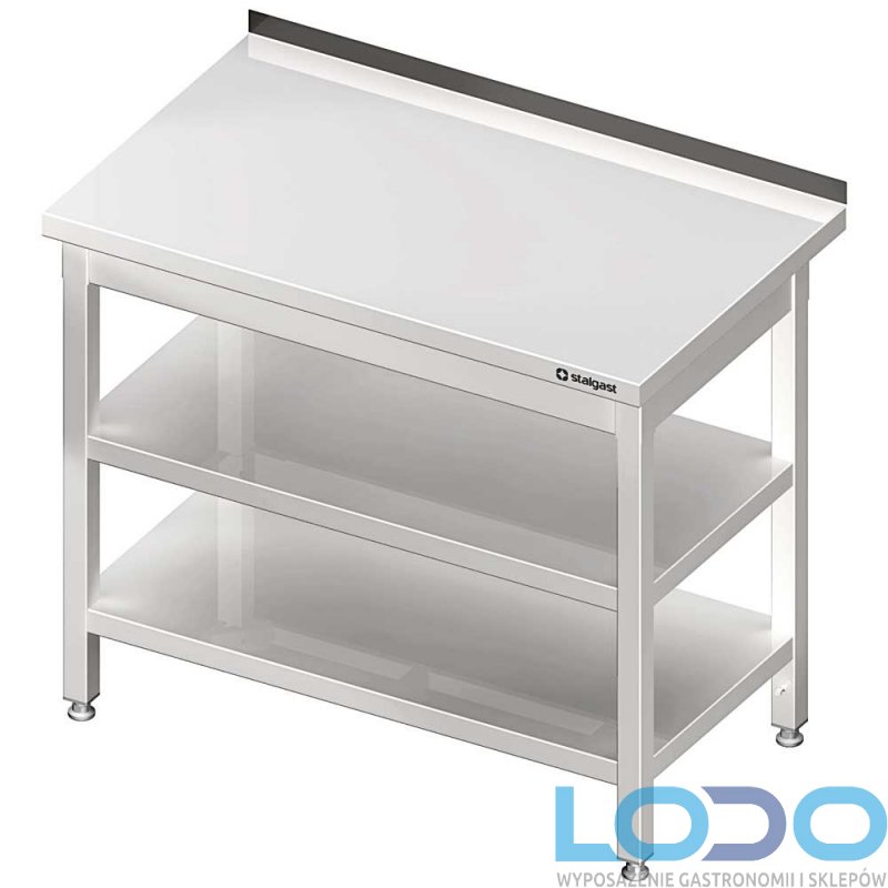 STÓŁ PRZYŚCIENNY Z DWOMA PÓŁKAMI STALGAST 700/700/850