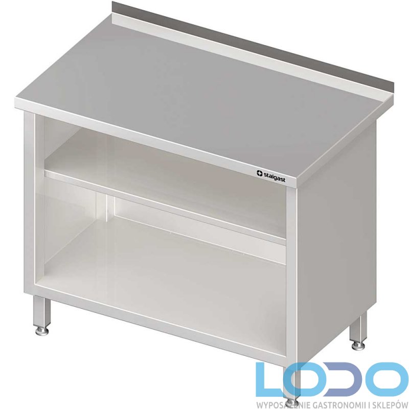 STÓŁ PRZYŚCIENNY ZABUDOWANY Z DWOMA PÓŁKAMI SPAWANY STALGAST 1400/600/850mm