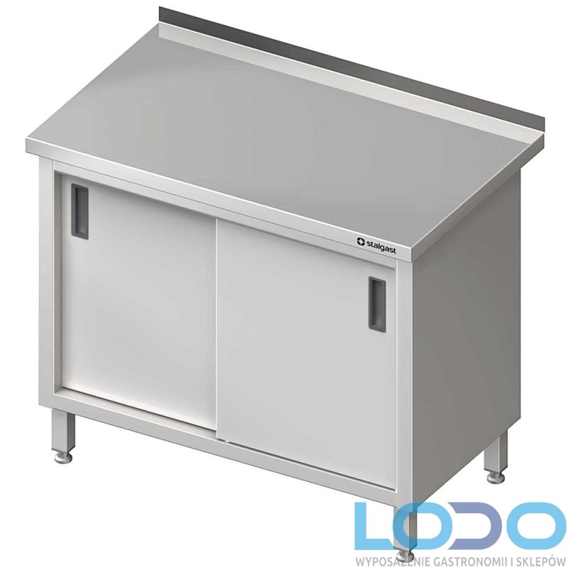 STÓŁ PRZYŚCIENNY Z DRZWIAMI SUWANYMI STALGAST 1200/600/850mm