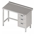 STÓŁ PRZYŚCIENNY Z TRZEMA SZUFLADAMI I BLATEM STALGAST 1800/600/850mm