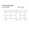 STÓŁ PRZYŚCIENNY Z TRZEMA SZUFLADAMI I BLATEM STALGAST 800/700/850mm