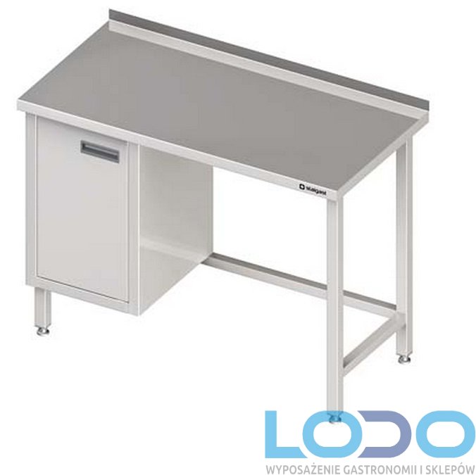 STÓŁ PRZYŚCIENNY Z SZAFKĄ BEZ PÓŁKI STALGAST 1100/600/850mm