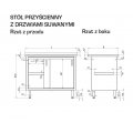 STÓŁ PRZYŚCIENNY Z SZAFKĄ I DRZWIAMI SUWANYMI STALGAST 1300/600/850mm