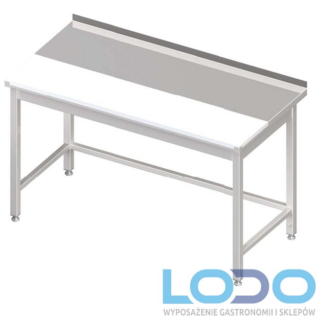 STÓŁ PRZYŚCIENNY Z PŁYTĄ POLIETYLENOWĄ STALGAST 1400/700/850mm