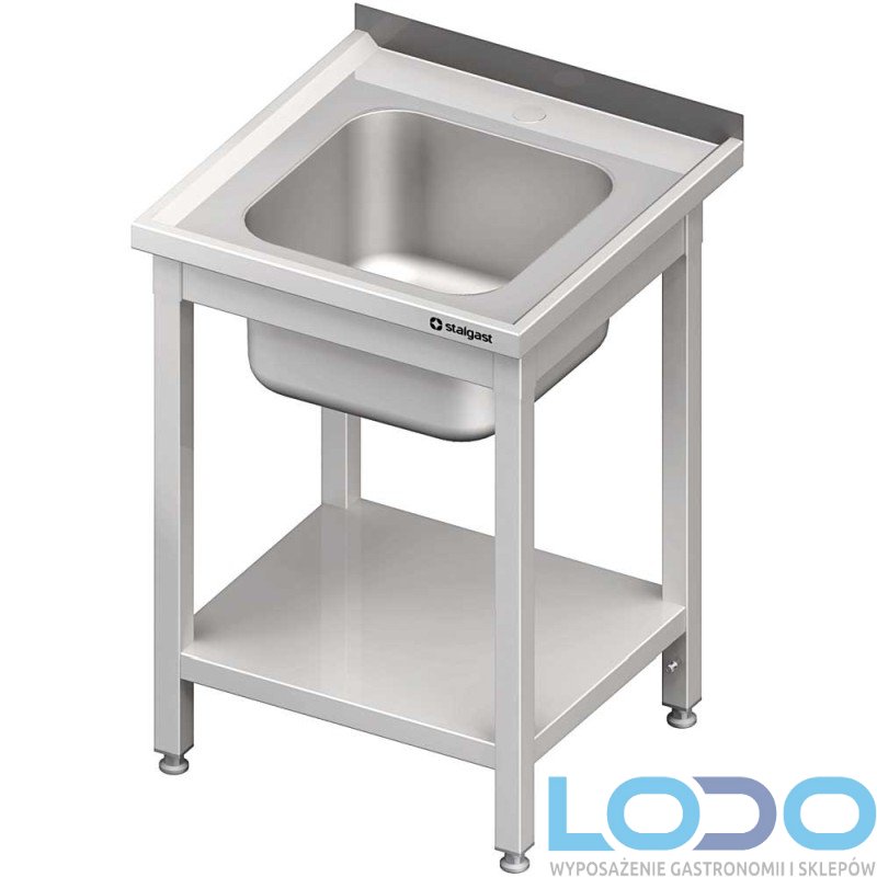 STÓŁ ZE ZLEWEM JEDNOKOMOROWYM Z PÓŁKĄ STALGAST 700/700/850mm