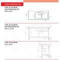 STÓŁ ZE ZLEWEM DWUKOMOROWYM Z PÓŁKĄ STALGAST 1500/700/850mm