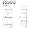 Szafa magazynowa z drzwiami skrzydłowymi STALGAST 500x600x1800 mm