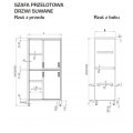 Szafa przelotowa z drzwiami skrzydłowymi STALGAST 500x500x2000 mm