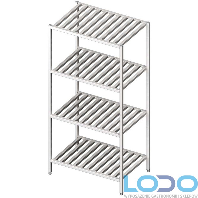 REGAŁ MAGAZYNOWY Z PÓŁKAMI GRETINGOWYMI STALGAST 1400x600x1800mm