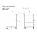 WÓZEK TRANSPORTOWY PLATFORMA STALGAST 800x500x950mm