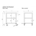 WÓZEK TRANSPORTOWY TRZYPÓŁKOWY STALGAST 800x600x850mm