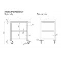 WÓZEK TRANSPORTOWY TRZYPÓŁKOWY STALGAST 1100x600x850mm