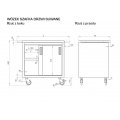 WÓZEK Z SZAFKĄ I DRZWIAMI SUWANYMI STALGAST 1200x600x850mm