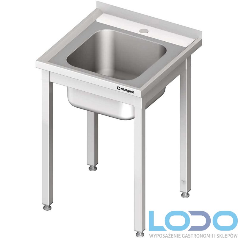 STÓŁ ZE ZLEWEM JEDNOKOMOROWYM BEZ PÓŁKI STALGAST 600/600/850mm