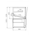 WITRYNA CUKIERNICZA NEUTRALNA W-1/C5 ROLLADA 1360x800x1250MM